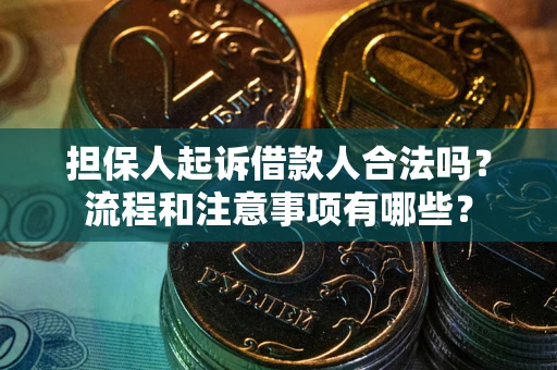 武汉担保人起诉借款人合法吗？流程和注意事项有哪些？