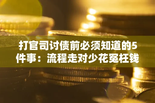 武汉打官司讨债前必须知道的5件事：流程走对少花冤枉钱