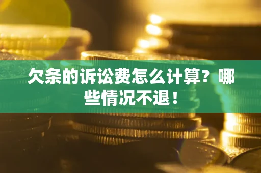武汉欠条的诉讼费怎么计算？哪些情况不退！