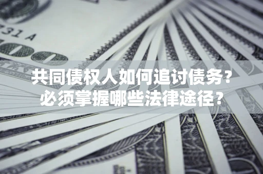 武汉共同债权人如何追讨债务？必须掌握哪些法律途径？