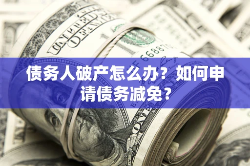 武汉债务人破产怎么办？如何申请债务减免？