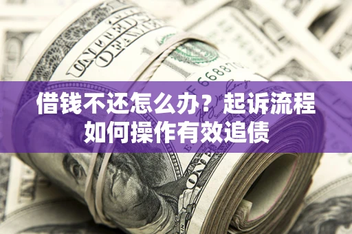 武汉借钱不还怎么办？起诉流程如何操作有效追债